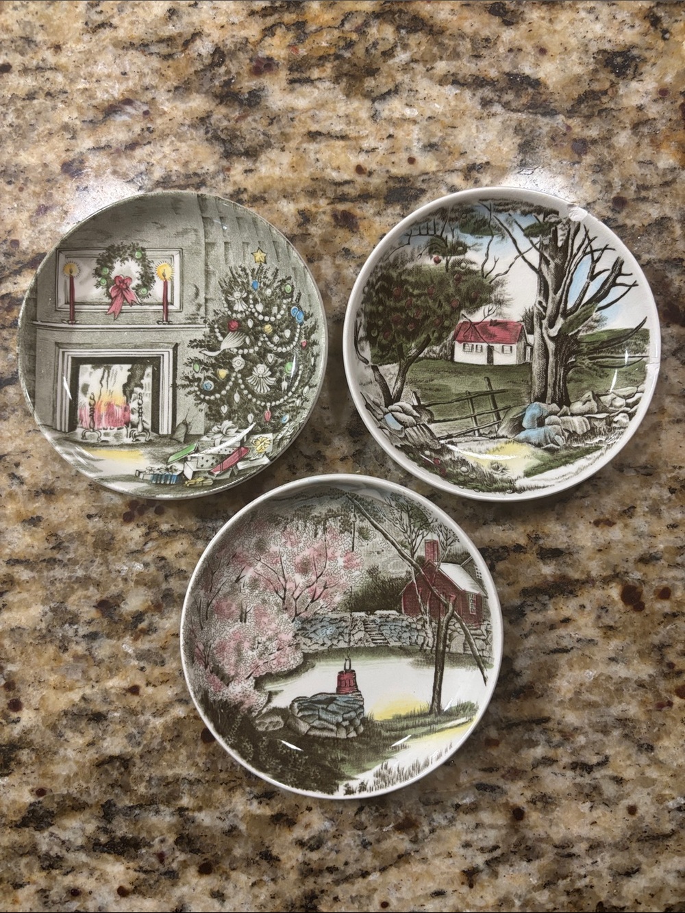 Johnson Bros Decorative Vintage-Style Scenic Plate Set of 3 made in England
